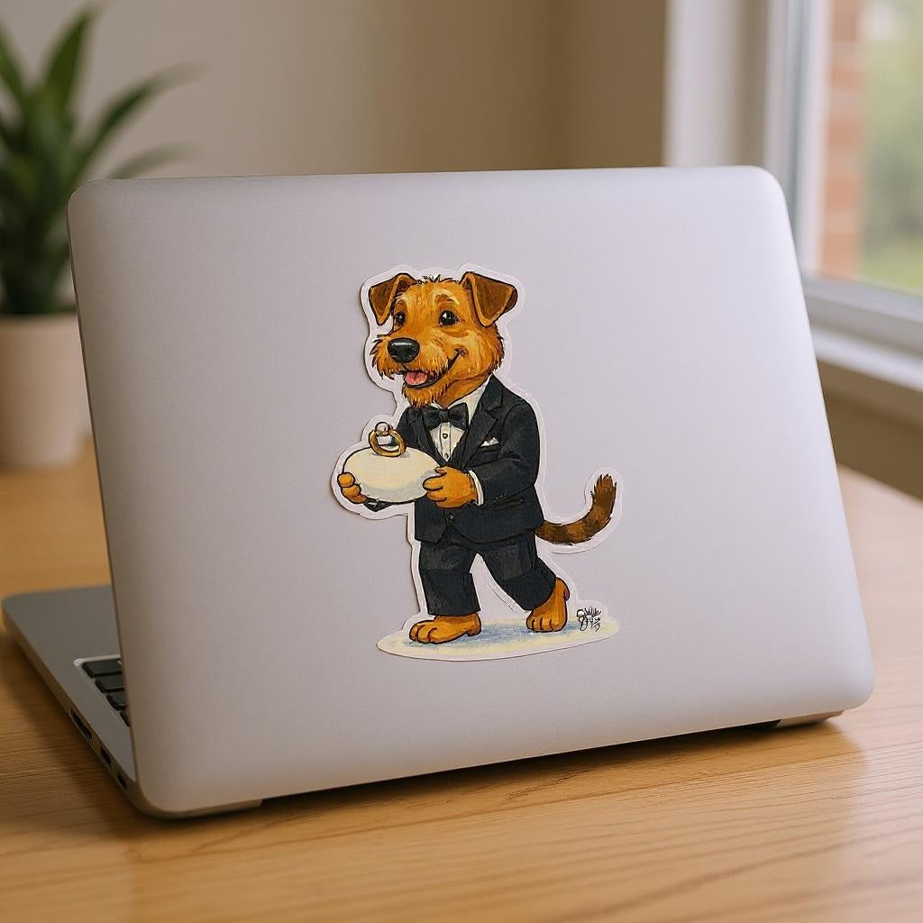The Ring Bearer - Custom Pet or Person Portrait Photo Sticker