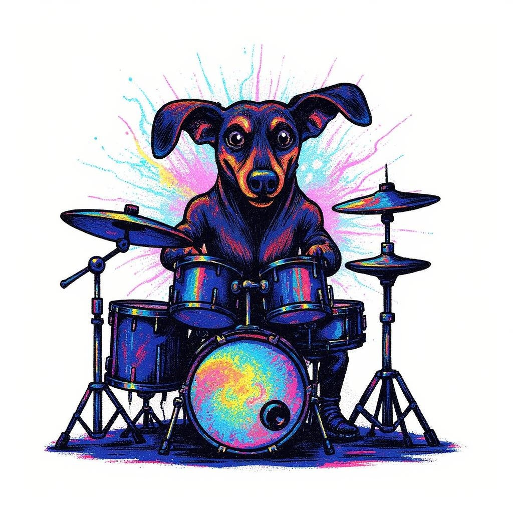 The Drummer - Custom Photo Sticker