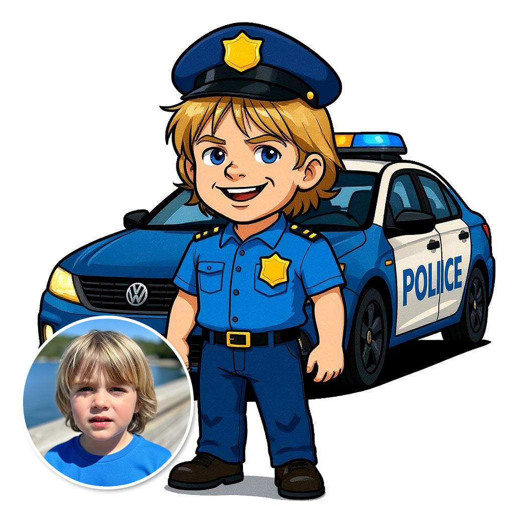 The Police Chief - Custom Pet or Person Photo Sticker