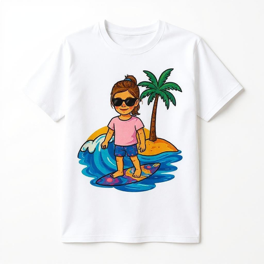 The Beach Bum - Custom Pet or Person Surfer Photo T-shirt