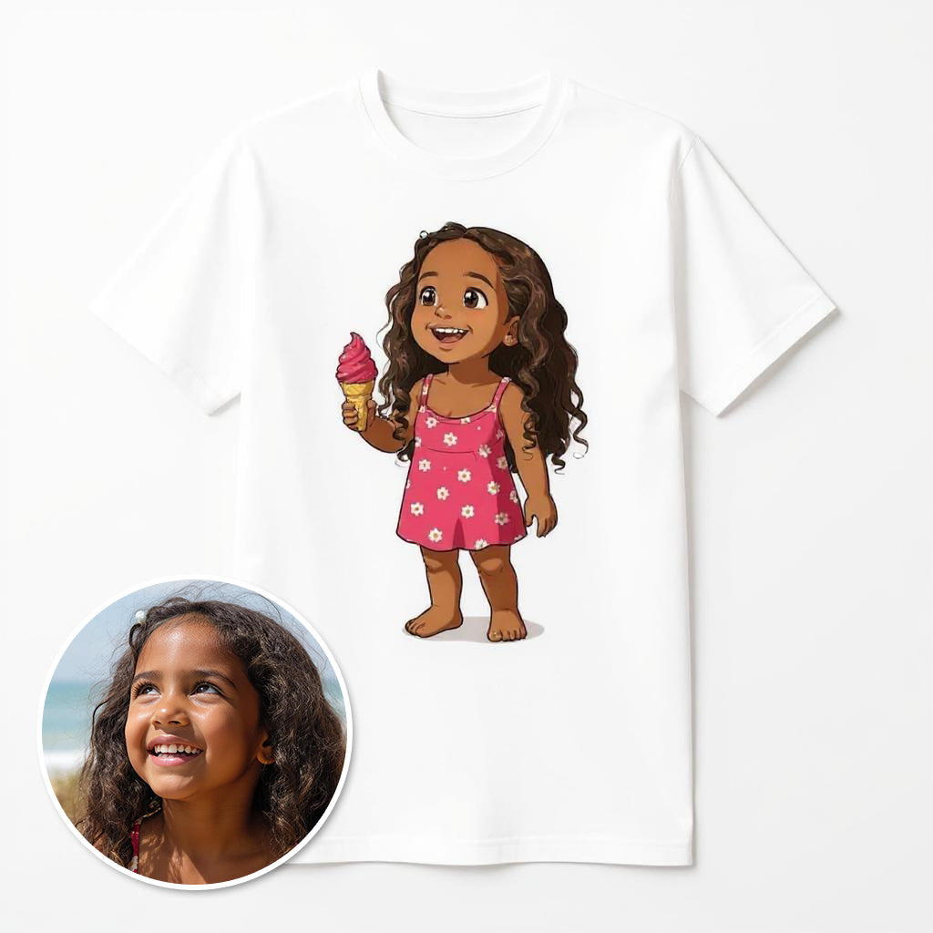 Summer Scoops - Custom Pet or Person Photo T-shirt