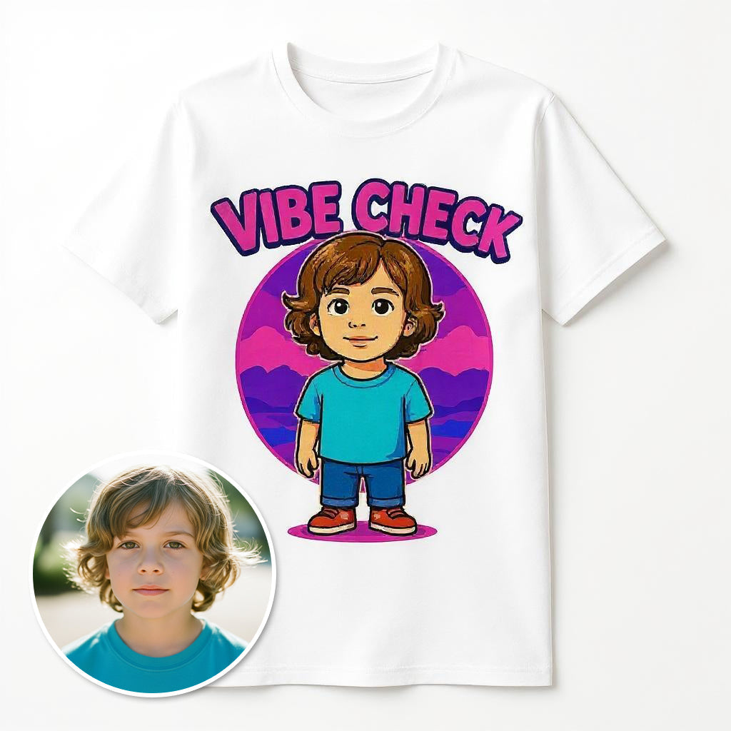 The Vibe Checker - Custom "Vibe Check" Pet or Person Photo T-shirt