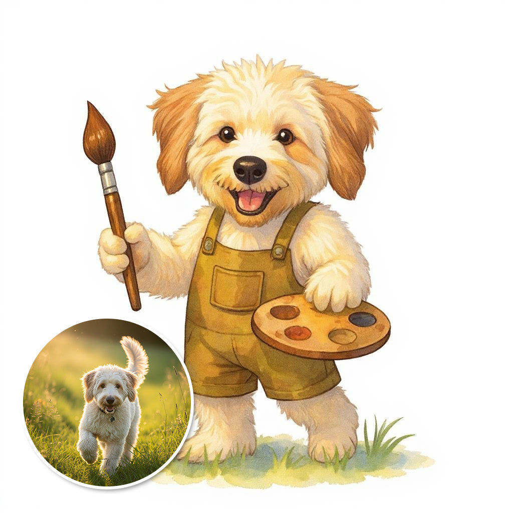 My Little Artist - Custom Photo Sticker of Pet or Person