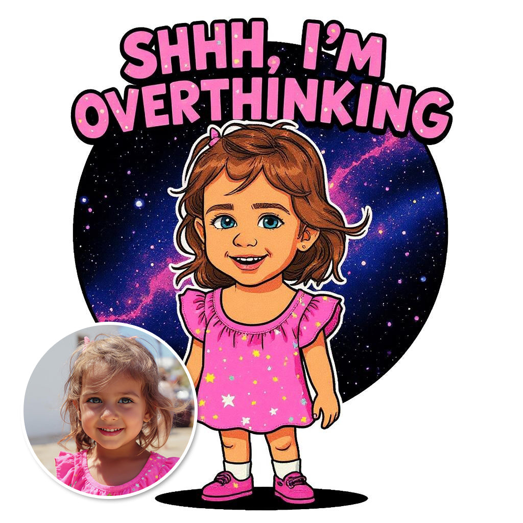 The Overthinker - Custom Pet or Person Photo Sticker