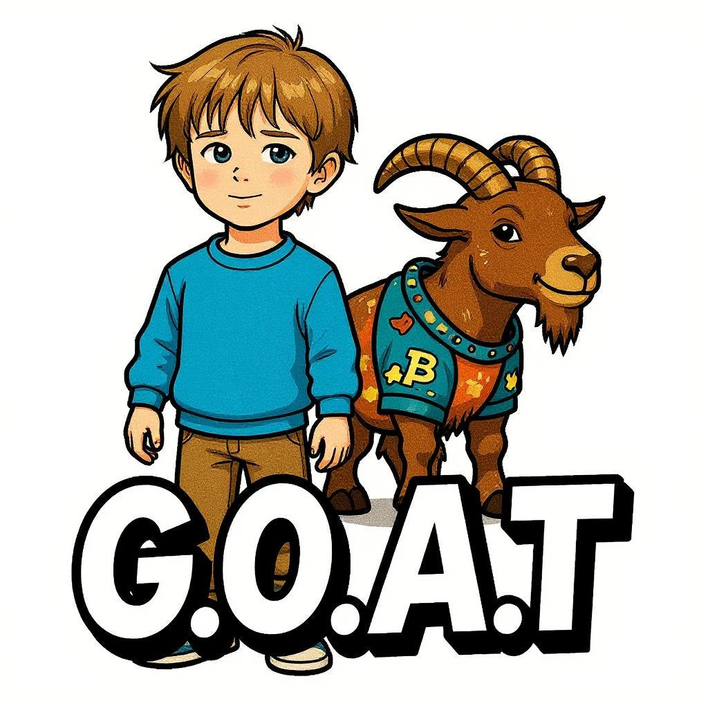 The Real G.O.A.T. - Custom Photo Sticker - Custom Pet or Person Photo Sticker