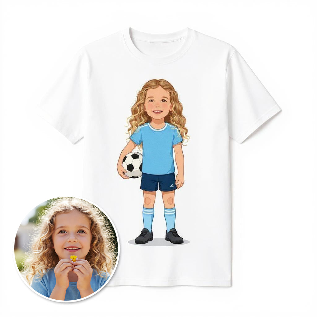 The Goal Getter - Custom Pet or Person Soccer Photo T-shirt