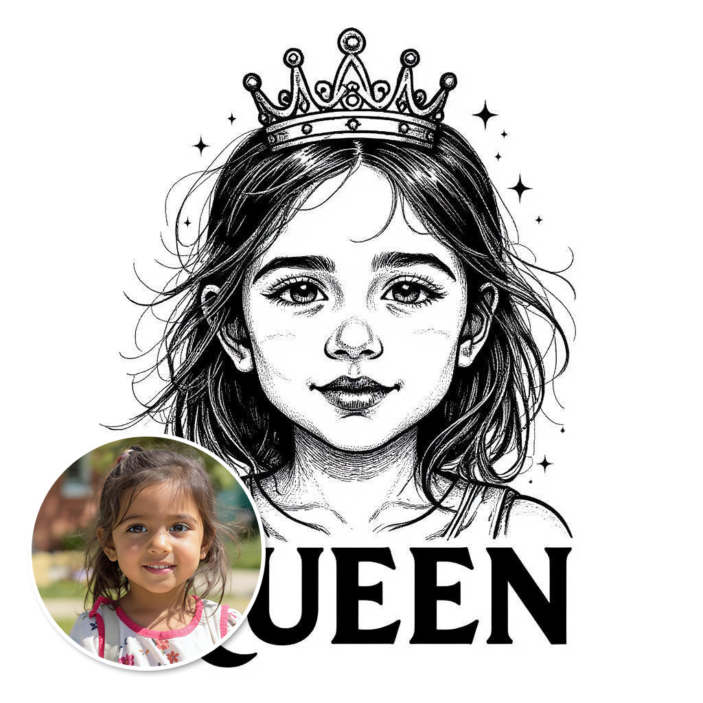 The Monochrome Queen - Custom Pet or Person Photo Sticker