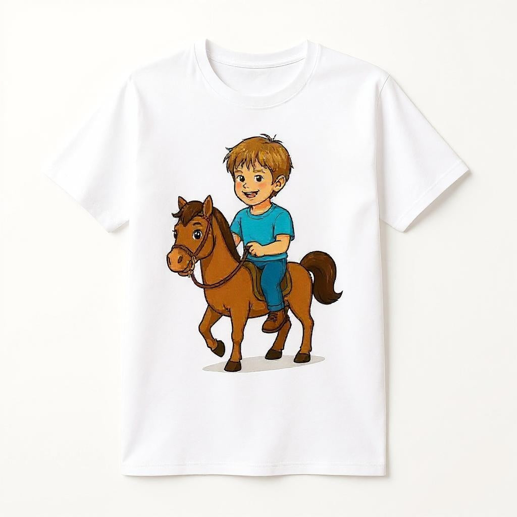 Custom Sunshine Rider Photo T-shirt - Turn Your Child Into a Cartoon!