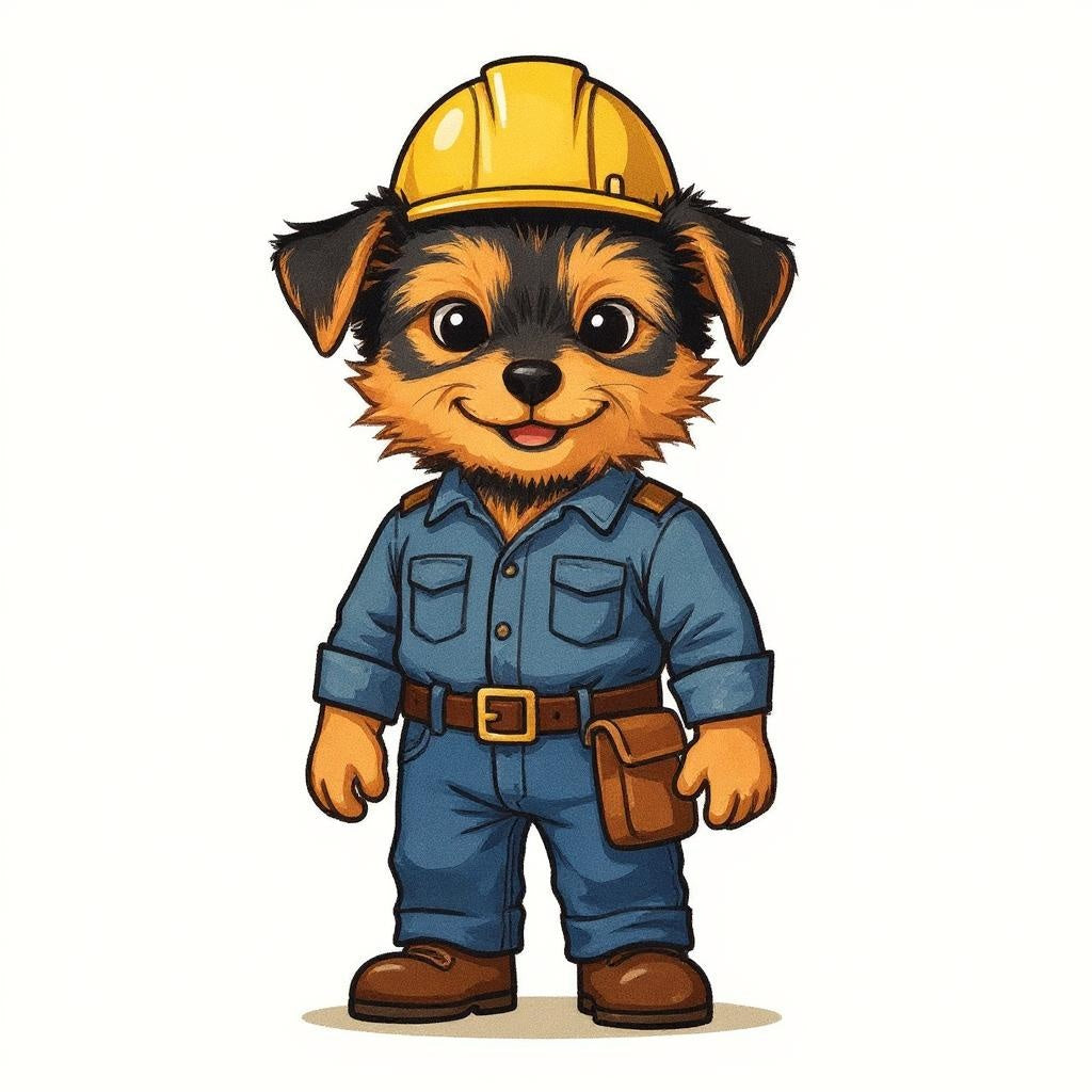 The Little Builder - Custom Pet or Person Photo Sticker