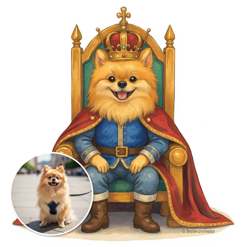 The Royal Portrait - Custom Pet or Person Photo Sticker