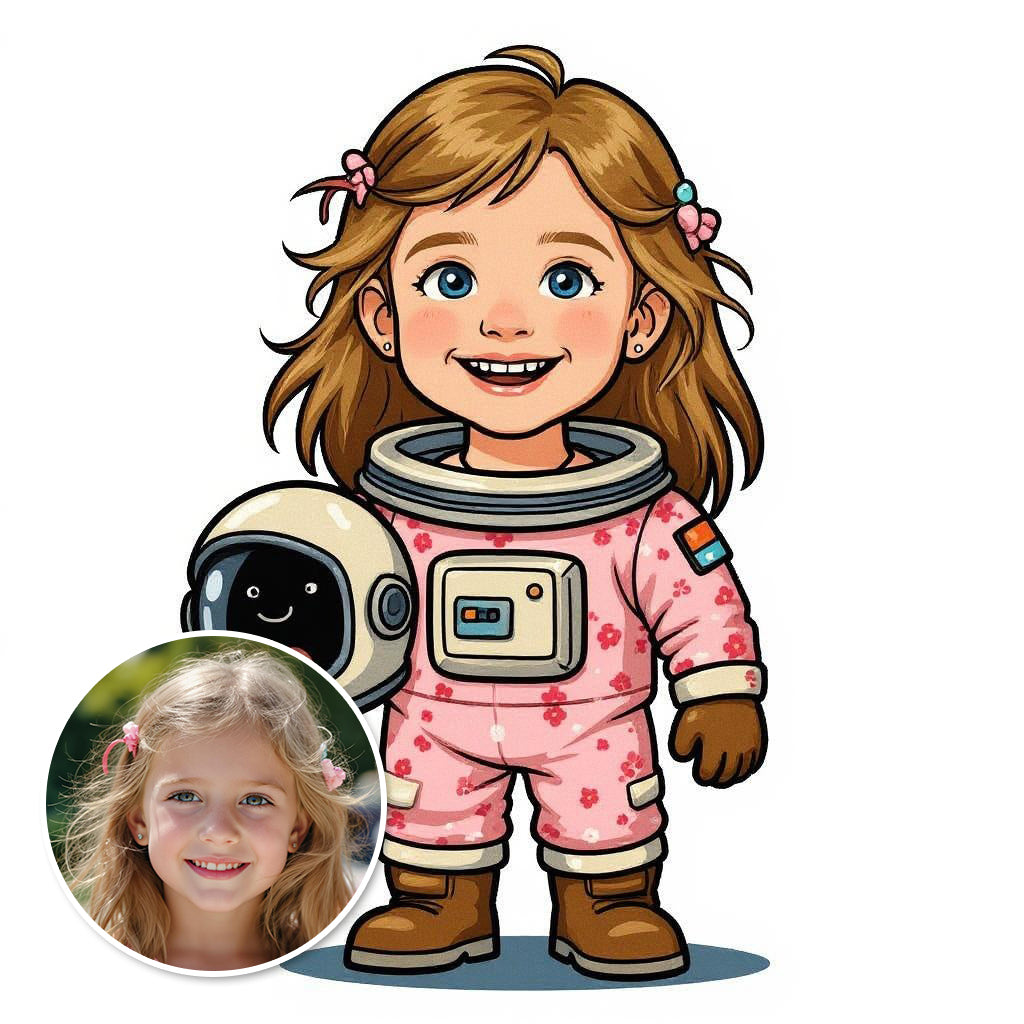 The Space Cadet - Custom Photo Sticker