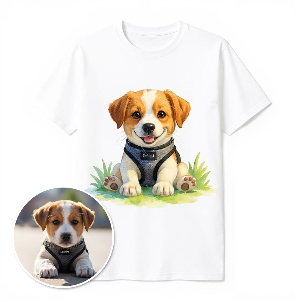 The Classic Portrait - Custom Pet or Person Photo T-shirt