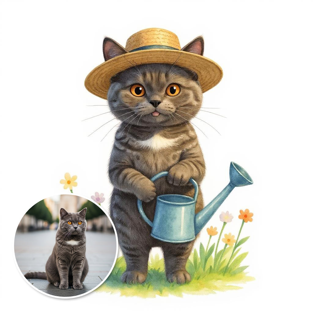 The Green Thumb - Custom Pet or Person Photo Sticker
