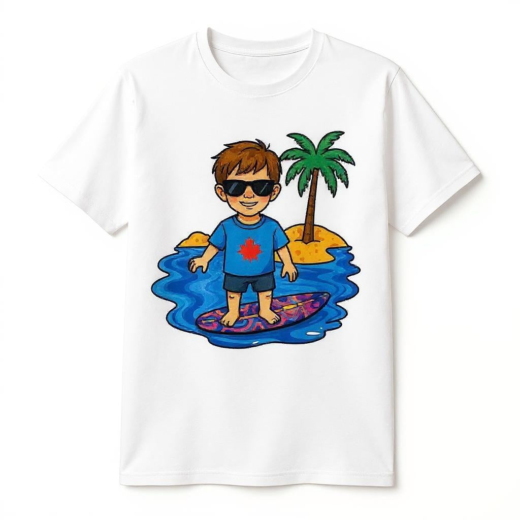 The Beach Bum - Custom Pet or Person Surfer Photo T-shirt