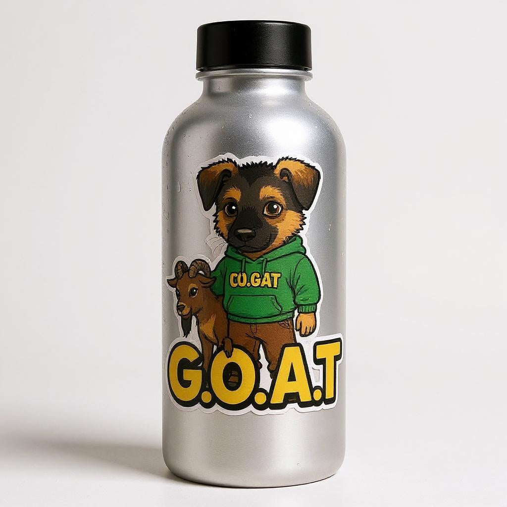 The Real G.O.A.T. - Custom Photo Sticker - Custom Pet or Person Photo Sticker