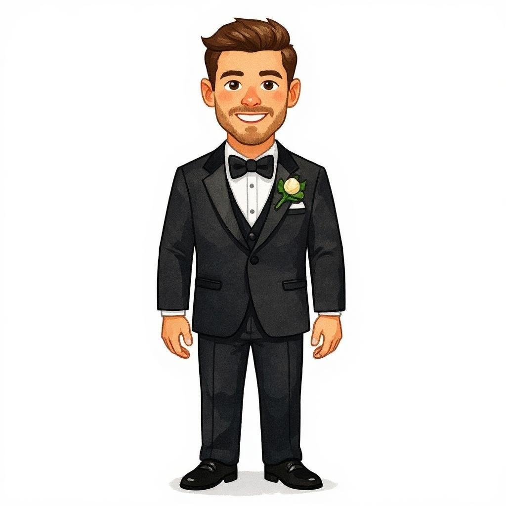The Groom - Custom Pet or Person Portrait Photo Sticker