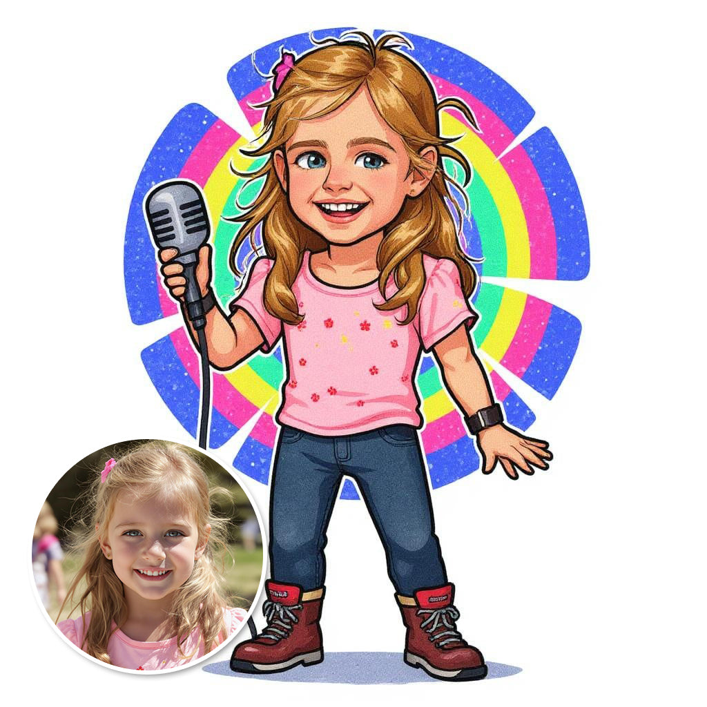 The Singer - Custom Photo Sticker