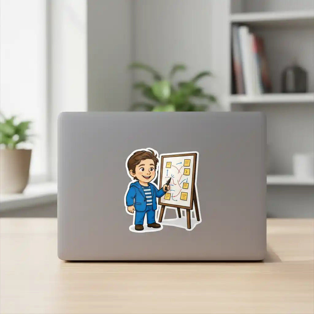 The Project Manager - Custom Person or Pet Photo Sticker