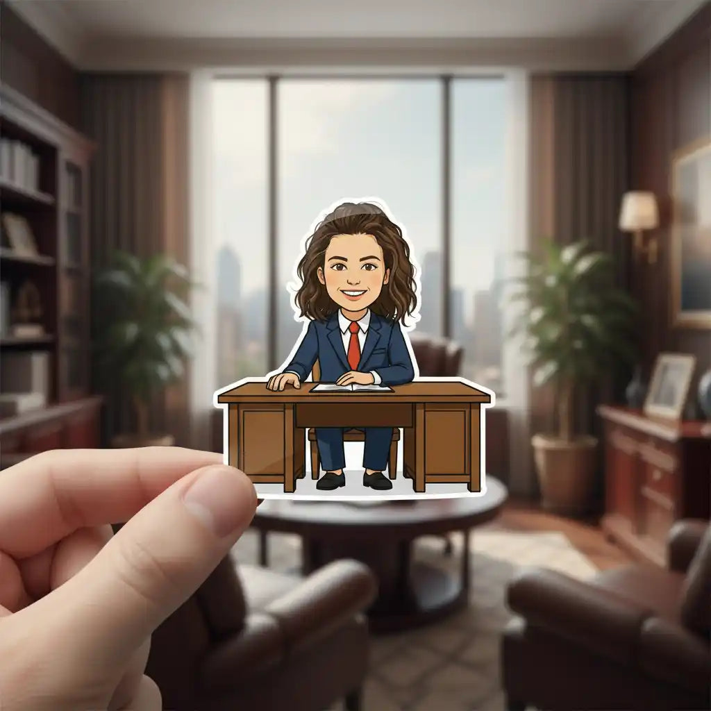 The Executive - Custom Person or Pet Photo Sticker