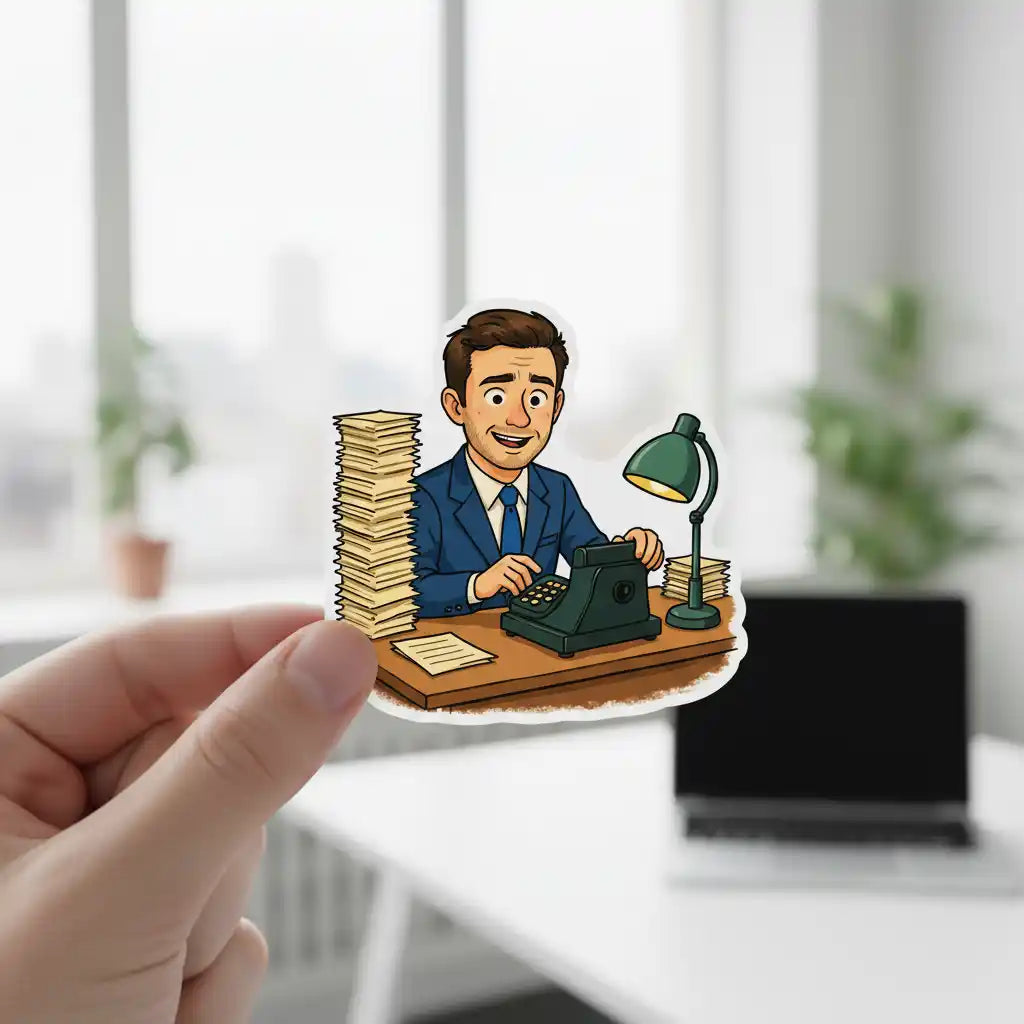 The Accountant - Custom Person or Pet Photo Sticker