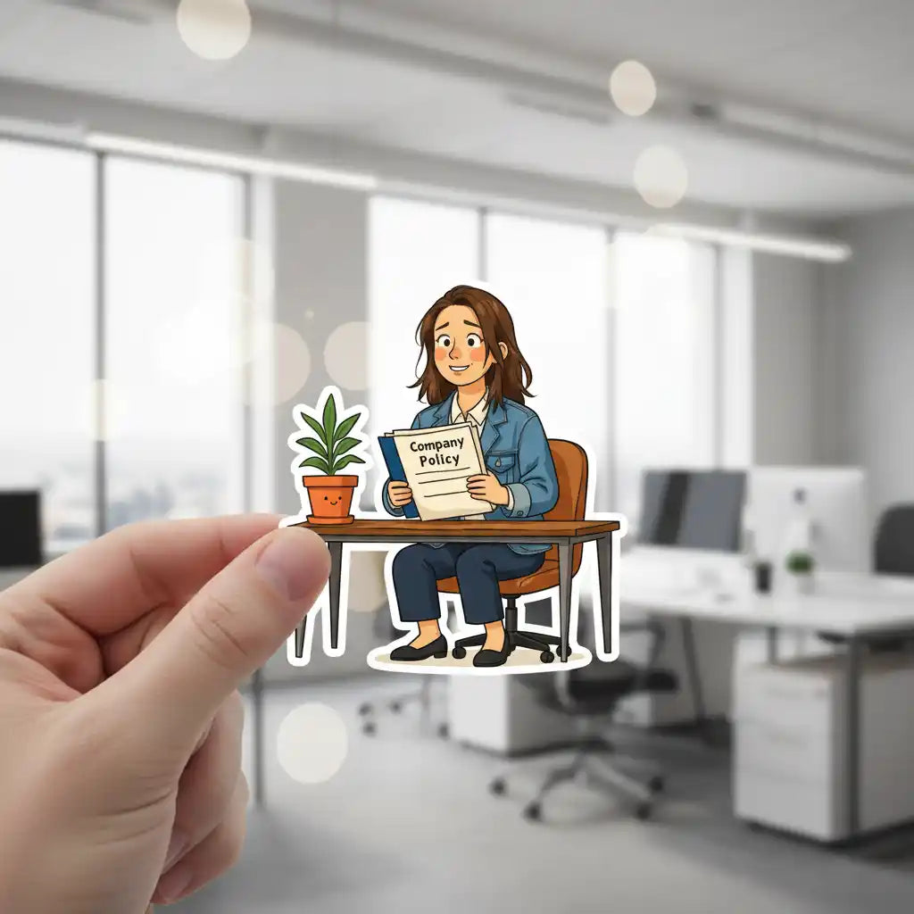 The HR Manager - Custom Person or Pet Photo Sticker