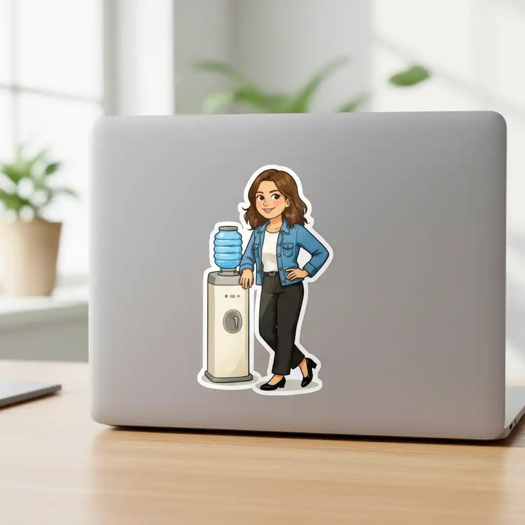 The Watercooler Gossip - Custom Person or Pet Photo Sticker