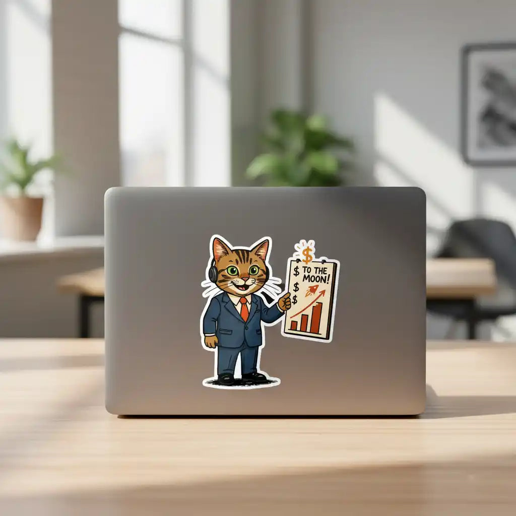 The Salesperson - Custom Person or Pet Photo Sticker