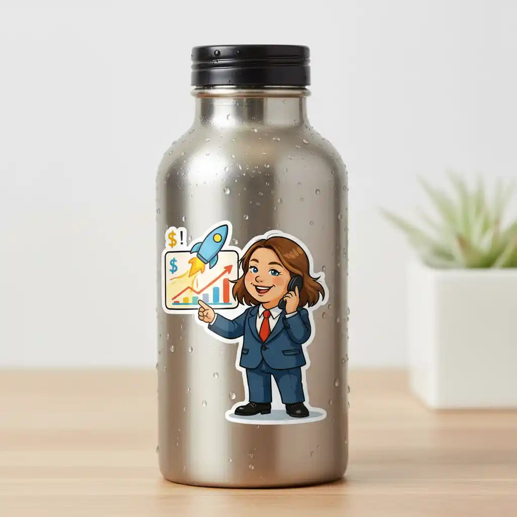 The Salesperson - Custom Person or Pet Photo Sticker