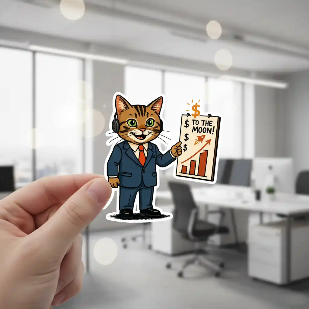 The Salesperson - Custom Person or Pet Photo Sticker