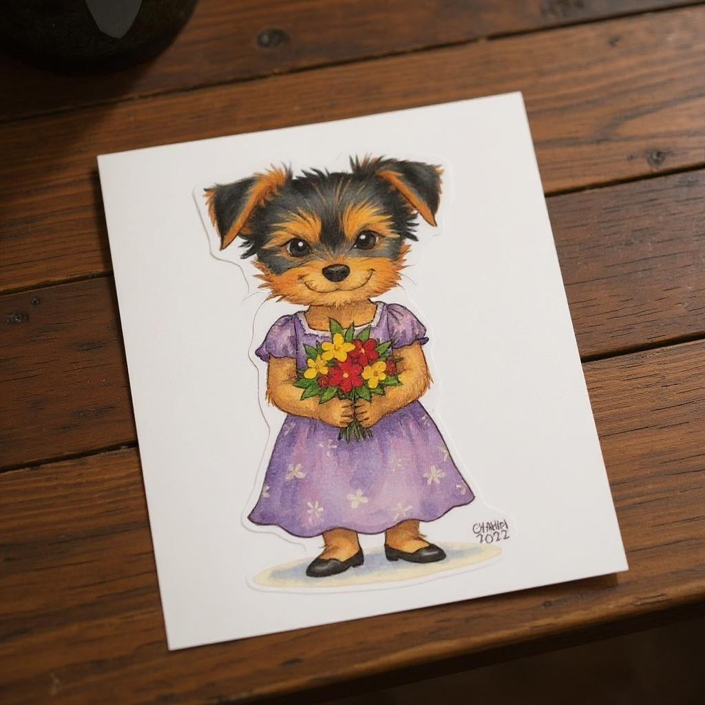 The Maid of Honor - Custom Pet or Person Portrait Photo Sticker