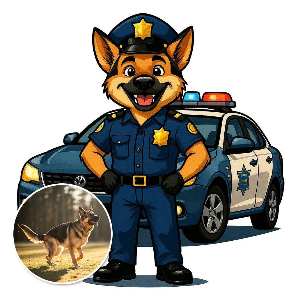 The Police Chief - Custom Pet or Person Photo Sticker