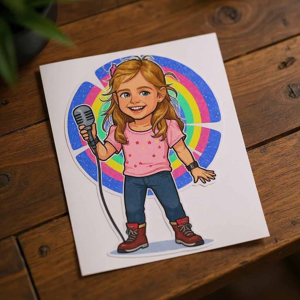 The Singer - Custom Photo Sticker