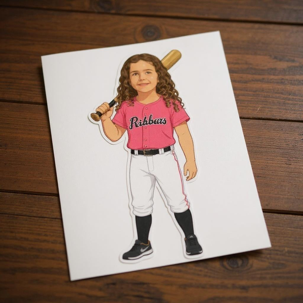The All-Star - Custom Baseball Photo Sticker