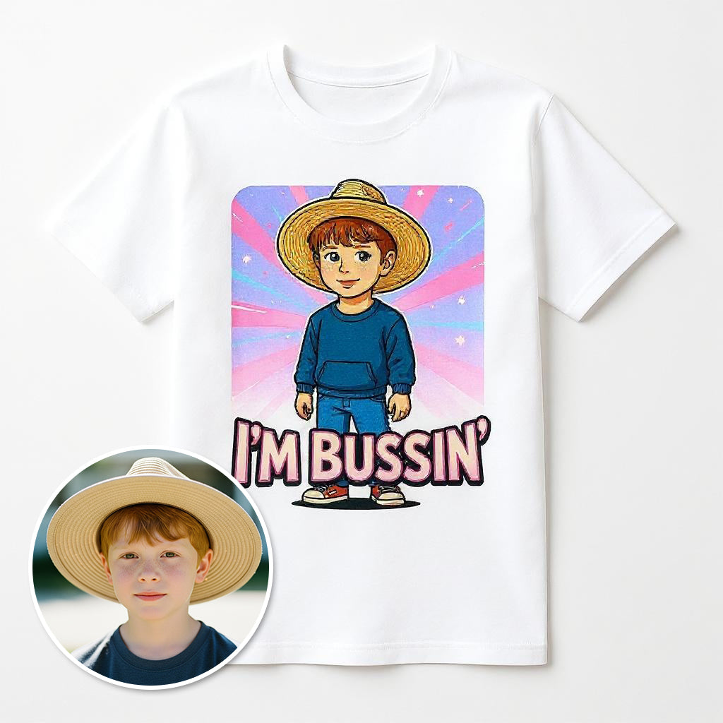 I'm Bussin'- Custom Person or Pet Photo T-shirt