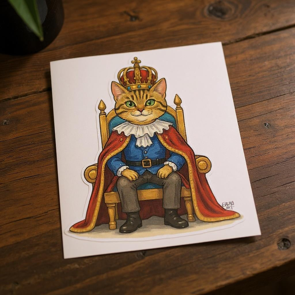 The Royal Portrait - Custom Pet or Person Photo Sticker