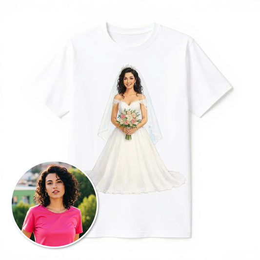 The Blushing Bride - Custom Pet Photo T-shirt