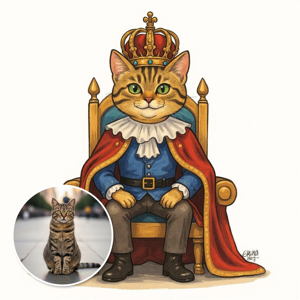 The Royal Portrait - Custom Pet or Person Photo Sticker