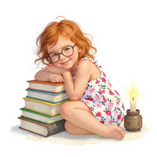 Bookworm- Custom Person or Pet Photo Sticker