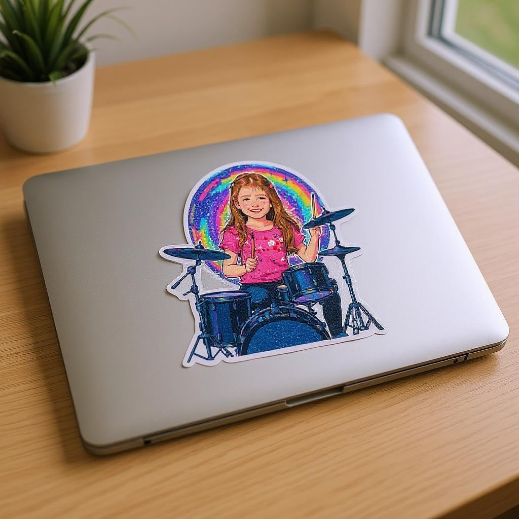The Drummer - Custom Photo Sticker