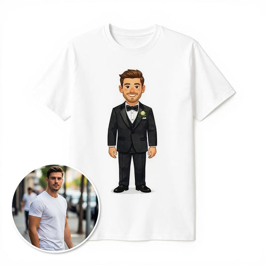 The Groom - Custom Person or Pet Photo T-shirt