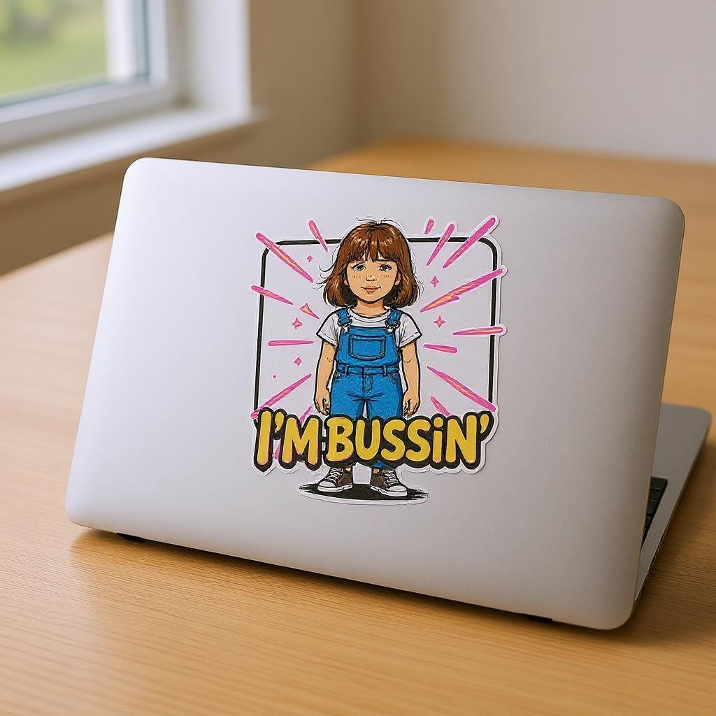 I'm Bussin'- Custom Person or Pet Photo Sticker