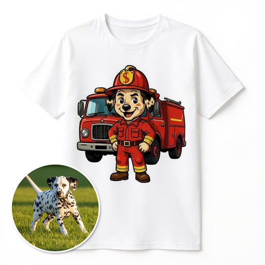 The Fire Chief - Custom Pet or Person Photo T-shirt
