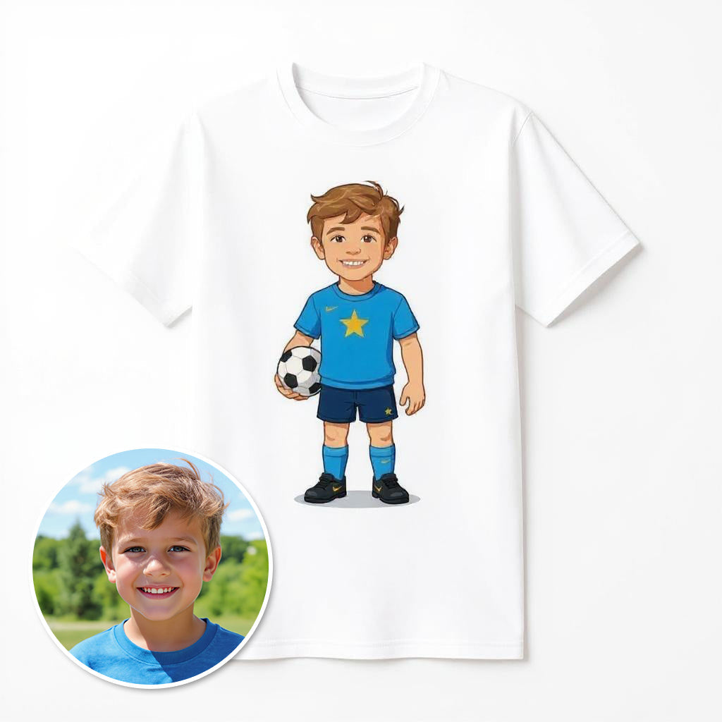 The Goal Getter - Custom Pet or Person Soccer Photo T-shirt