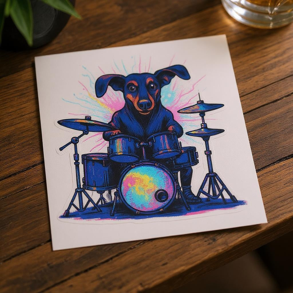 The Drummer - Custom Photo Sticker