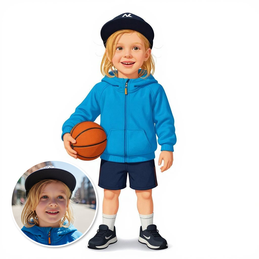 The Baller - Custom Pet or Person Basketball Photo Sticker