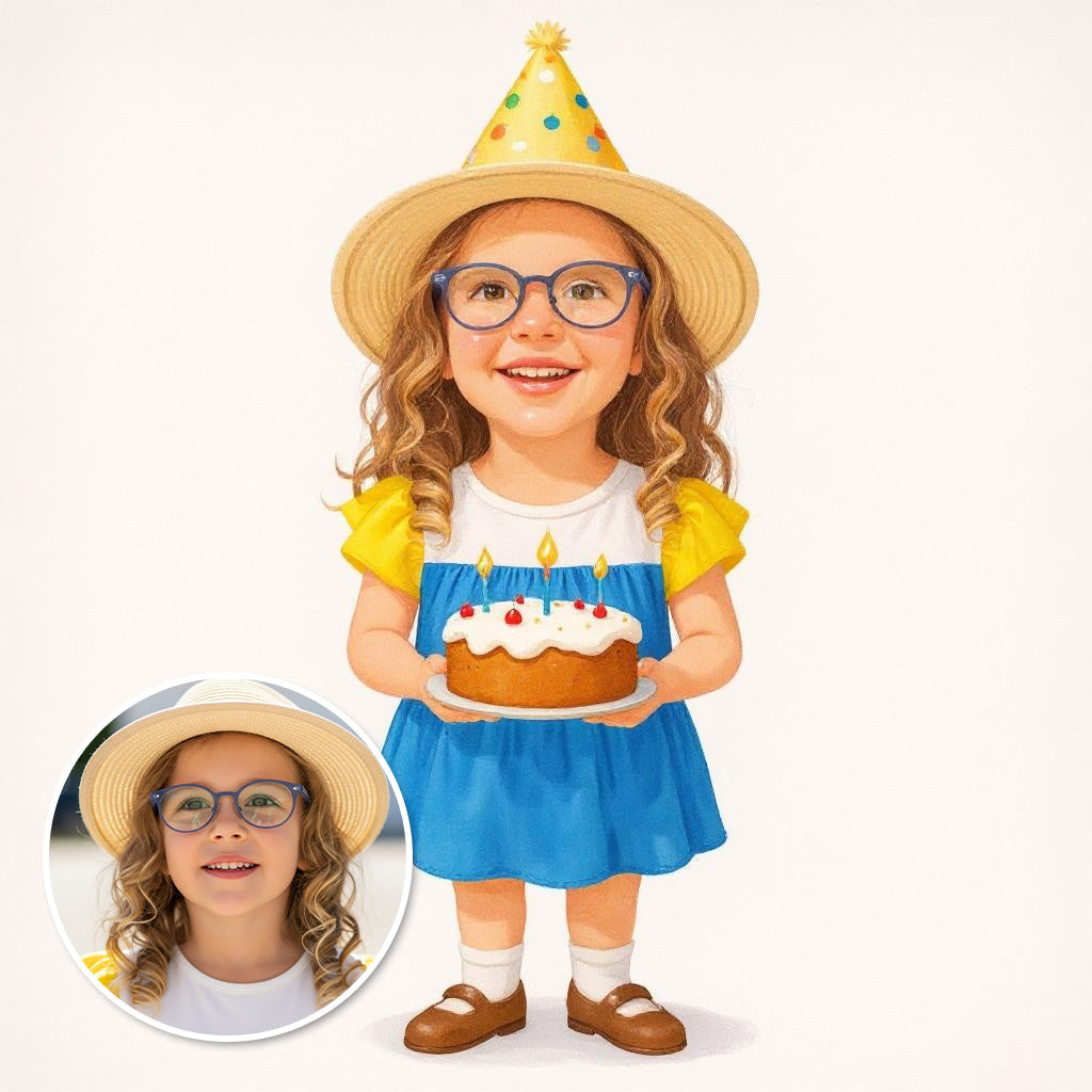 Birthday Bash Sticker - Custom Pet or Person Photo Sticker