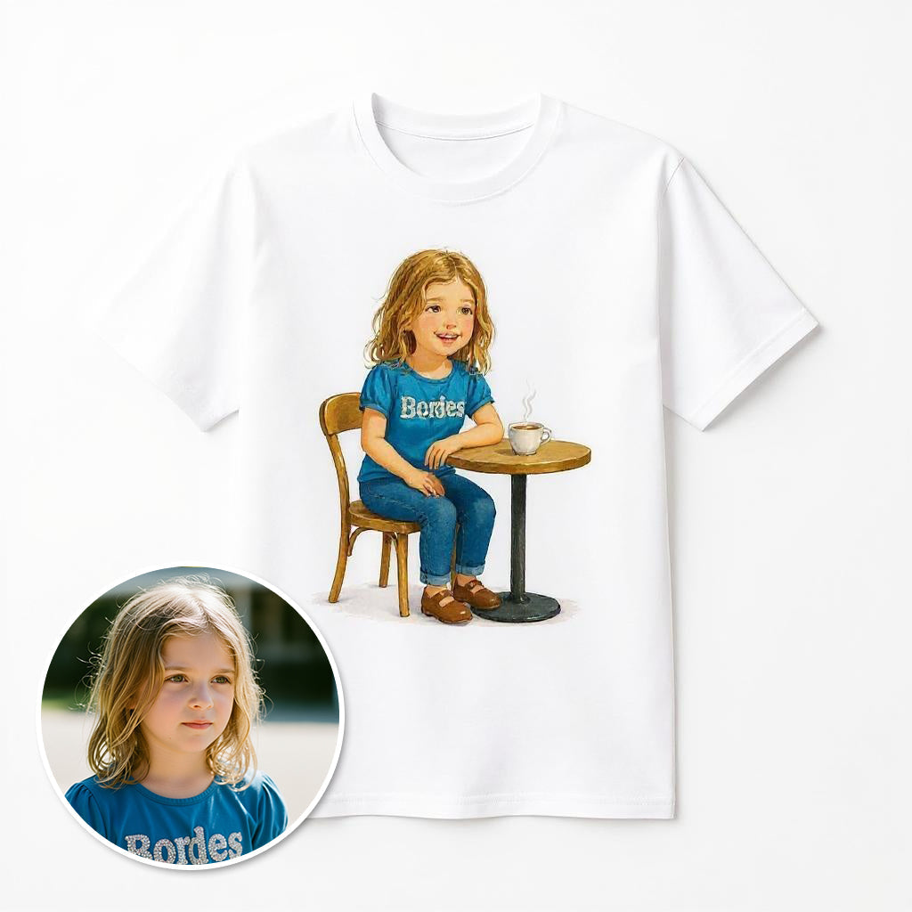 Cafe Cutie - Custom Pet or Person Photo T-shirt