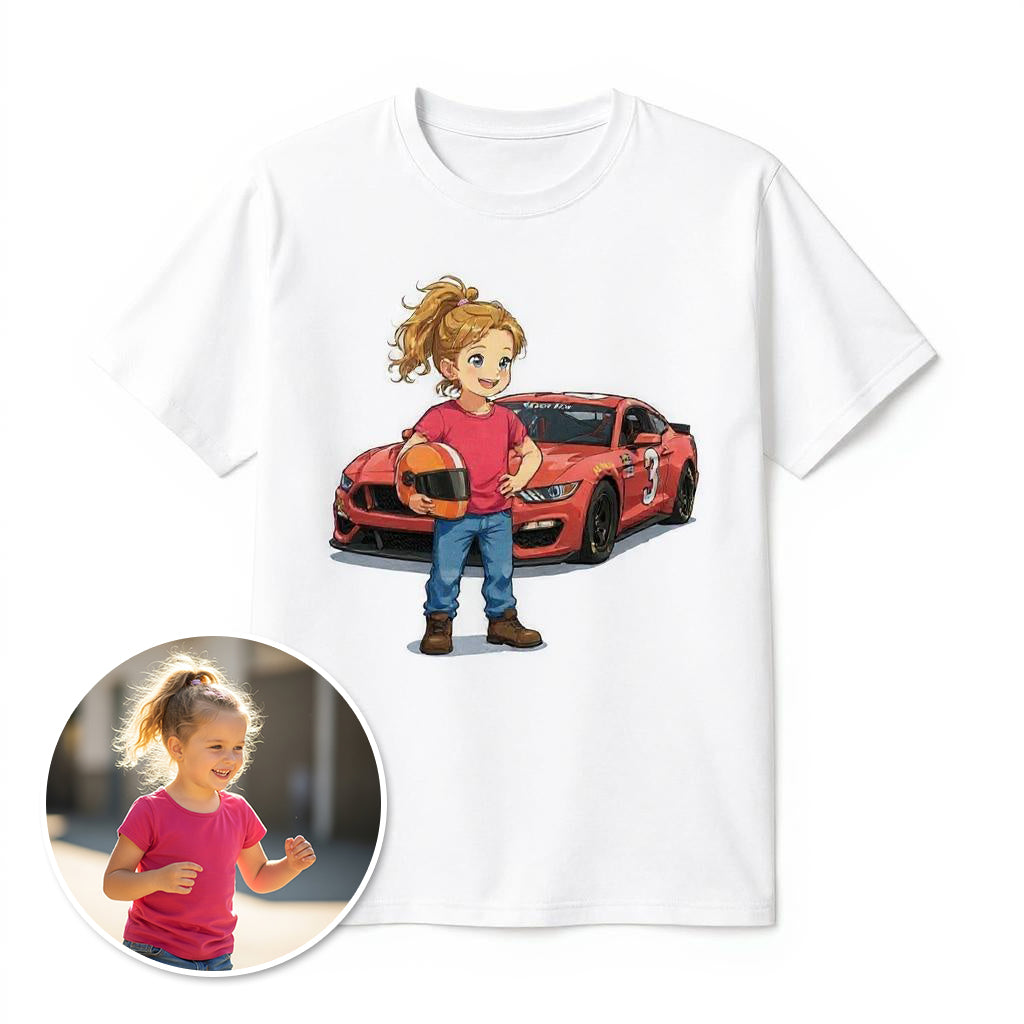 The Pro Racer - Custom Pet or Person Photo T-shirt