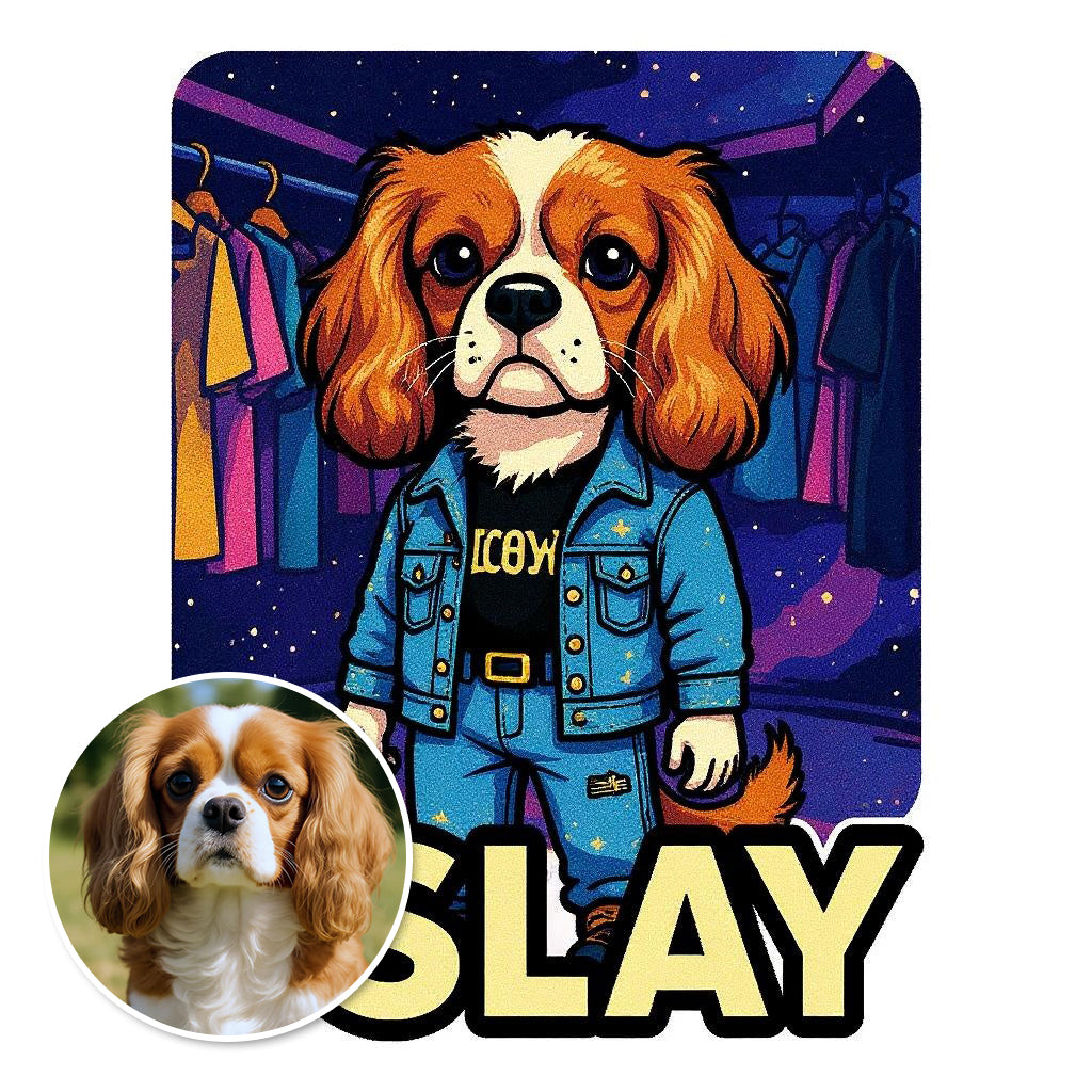 The Trendsetter - "I Slay" Custom Pet or Person Photo Sticker