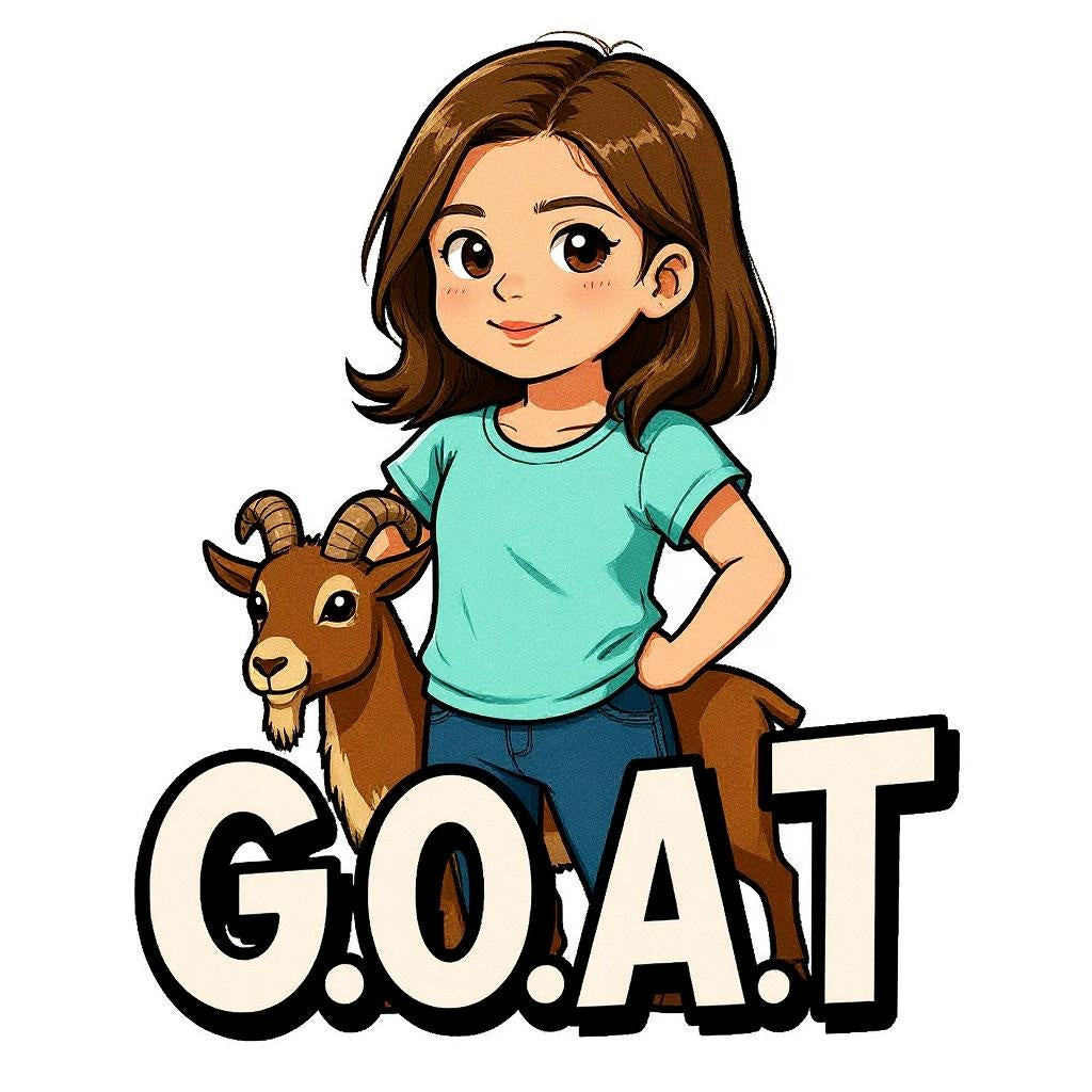 The Real G.O.A.T. - Custom Photo Sticker - Custom Pet or Person Photo Sticker